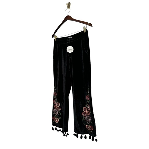 NWT REVOLVE TULAROSA Huntington Pant Black Velvet S - Picture 6 of 10